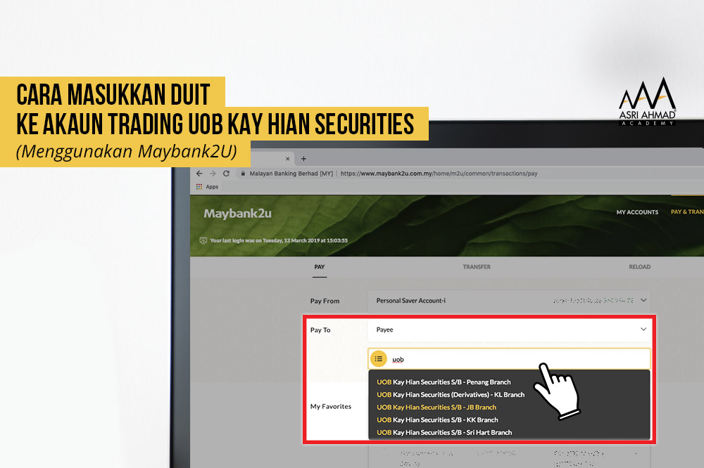 Tutorial Cara Masukkan Duit Ke Dalam Akaun Trading UOB Kay Hian